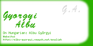 gyorgyi albu business card